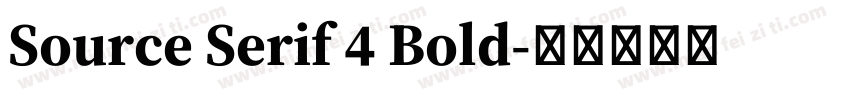 Source Serif 4 Bold字体转换
